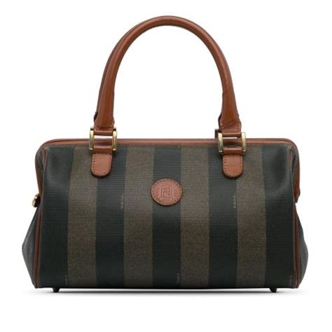 fendi pequin boston satchel red in tobacco brick|Fendi Bag Pequin .